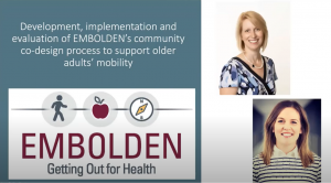 Poster for EMBOLDEN's Community Co-Design Process to Support Older Adults' Mobility