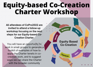 Poster for Equity-based Co-Creation Charter Workshop